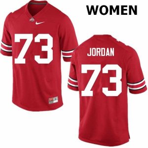 Women's Ohio State Buckeyes #73 Michael Jordan Red Nike NCAA College Football Jersey On Sale NJG5744WY